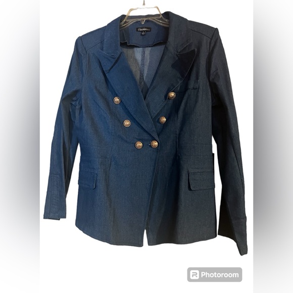 DENIM BLAZER- NWT - Picture 1 of 4